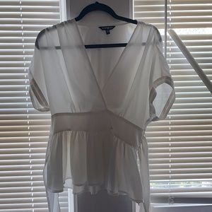 sheer gauzy white express blouse